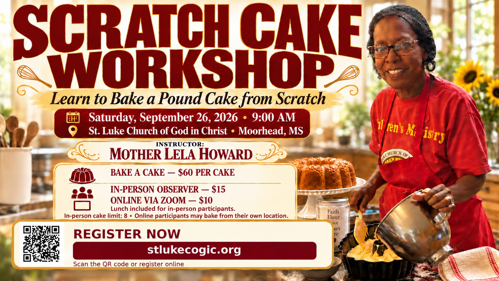Scratch Cake Workshop Flyer
